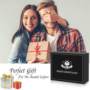 مجموعة العناية باللحية برائحة البرتقال للرجال، زيت وبلسم لحية طبيعي بالكامل مع مشط وبكرة، مجموعة العناية باللحية كهدية لأعياد الميلاد وعيد الأب - Product Image 2