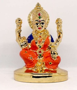 รูปปั้นเทพเจ้าฮินดูทำมือ ชุบทองบนสแตนเลส สำหรับห้องบูชาในมณฑร์ ห้องบูชาในบ้าน วัด บูชาทางจิตวิญญาณ ของขวัญวันเกิด - Product Image 5