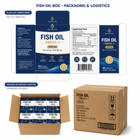 Scatole per Confezionamento Olio di Pesce all'Ingrosso, Prezzo di Fabbrica, Confezioni Economiche per Produttori di Integratori