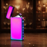 Nouveau briquet électrique à plasma avec affichage du niveau de batterie, rechargeable, en alliage de zinc, briquet USB pour cigares et bougies, design moderne