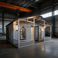 Casa Contenedor Prefabricada Expandible, Edificio Modular Plegable con Estructura Aislada para Construcción de Hoteles y Campamentos