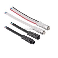 Connecteurs de câbles pour système d'énergie solaire professionnels étanches IP67 M12 5A 300V, mâle-femelle 3P 4P, connexions de fils en cuivre noir