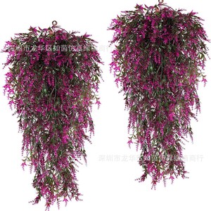 Plante suspendue artificielle Ruyin en herbe d'orge verte et jaune pour décoration intérieure et extérieure, lot de 2 - Product Image 5