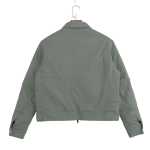 سترة شتوية للرجال من القطن 100٪ بأسلوب ملابس العمل مع جيبين مقاومة للرياح وقصيرة بسحاب ومبطن - Product Image 2