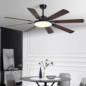 Vente en gros Fournisseur en Chine Lumière blanche noire Couleur de la carrosserie Ventilateur de plafond intelligent télécommandé de 58 pouces avec lumière - Product Image 6
