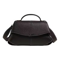 Sac à bandoulière vintage en cuir litchi pour femme, élégant, avec coutures contrastées, sac à main croisé, sac messager décontracté pour le quotidien et les affaires