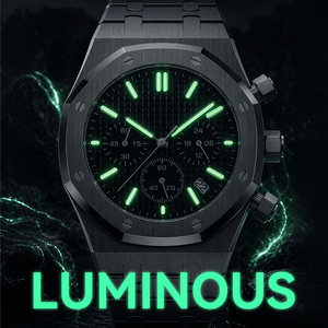 Relojes Clásicos <span class=keywords><strong>para</strong></span> Hombre, Reloj de Cuarzo de Moda <span class=keywords><strong>para</strong></span> Negocios, Luminoso, Resistente al Agua, Cronógrafo de Acero Inoxidable - Product Image 5