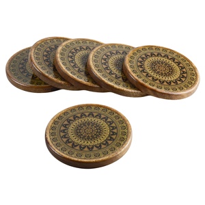 Eco Friendly Coaster Wooden Design Coaster for Home Decor Hotel and Restaurant Decor With Printed Finishing Coaster - Product Image 1