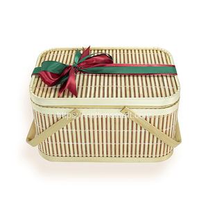 Top Trendy Bamboo Rectangle <b>Hamper</b> with Carved Lid Handicraft <b>Picnic</b> Basket for Wedding Wholesale From Vietnam - Product Image 6