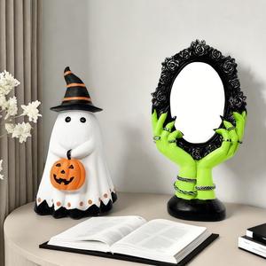 Halloween Party Decoration Funny Cross-Border Magic Mirror Ghost Festival Ornament Home Desktop Epoxy <b>Resin</b> Artistic Figurine - Product Image 1