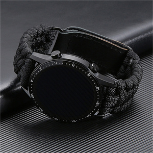 <span class=keywords><strong>Bracelet</strong></span> Tressé 22mm pour Samsung Galaxy <span class=keywords><strong>Watch</strong></span> 4 44mm 40mm/<span class=keywords><strong>Bracelet</strong></span> Amazfit pour <span class=keywords><strong>Huawei</strong></span> <span class=keywords><strong>Watch</strong></span> <span class=keywords><strong>GT</strong></span> <span class=keywords><strong>2e</strong></span> 46mm Sport Nylon Corde <span class=keywords><strong>Bracelet</strong></span> - Product Image 1