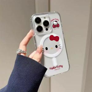 Coque de téléphone magnétique personnalisée <span class=keywords><strong>Hello</strong></span> <span class=keywords><strong>Kitty</strong></span> compatible avec iPhone 17AIR 16PROMAX 15 14 <span class=keywords><strong>Samsung</strong></span> S26Ultra S25 S24 A17, coque antichoc - Product Image 2