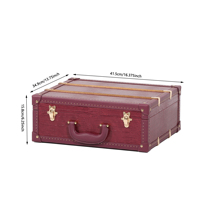 Ensemble de valises vintage en cuir PU imitation crocodile, logo personnalisé, bagages de voyage rétro, vente en gros