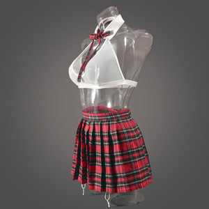 Reggiseno sexy giocoso con gonna con gonna a rete in garza - Product Image 6