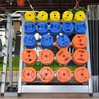 Haute qualité prix de gros Gym Fitness accessoires support de rangement Fitness barre d'haltères support 30 ensembles usage Commercial
