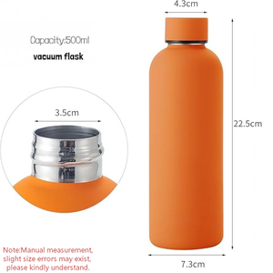 Bouteille isotherme à double paroi en acier inoxydable 500 ml, isolation thermique 6-12 heures, design moderne, cadeaux d'affaires portables, vente chaude - Product Image 2