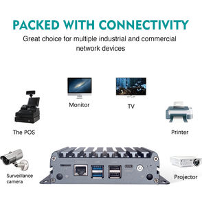 Piesia 12th Gen Intel Alder hồ N300/N95/N100 công nghiệp không quạt Mini PC 4 LAN cổng 4 * USB tường lửa Router Mini PC với PoE - Product Image 6