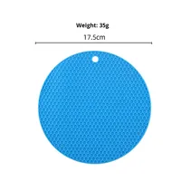 Sous-plat rond en silicone réutilisable à motif nid d'abeille - Tapis de protection contre la chaleur pour casseroles, bols, plats, dessus de table, antidérapant, sous-verre