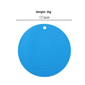 Honeycomb Design Reusable Round <strong>Silicone</strong> Hot Pad-Heat Resistant Trivet Mat for Pots Bowls Dishes Tabletop Non-Slip Cup <strong>Coaster</strong> - Product Image 4