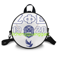 Sac rond en PU pour femme de la sororité ZPB Zeta Phi Beta, sac de shopping réutilisable en tissu de haute qualité, sac de week-end