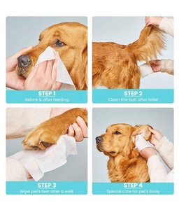 Lingettes spéciales pour chiens et chats, pour les fesses, les pieds, les déchirures, les taches, le déodorant, les lingettes humides - Product Image 4