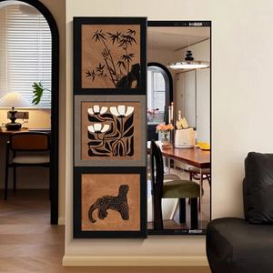 Transforma tu espacio con el arte del espejo deslizable: Mural de pared de porcelana cristalina con diseño de elefante de dibujos animados, espejo deslizable sencillo - Product Image 5