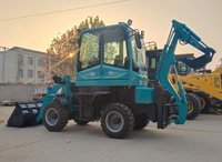 HAIJU WZ08 12 4X4 Backhoe Loader Listrik Bertenaga Baterai Lithium Nol Emisi, Backhoe Loader Kecil untuk Ruang Kerja Terbatas