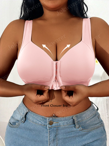 Sujetadores Deportivos de Alta Calidad, Talla Grande, Push-Up, Sin Costuras, Copa Completa, con Aros, Tirantes Ajustables, <span class=keywords><strong>Cierre</strong></span> Frontal Abierto - Product Image 5