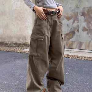 جينز كارجو فضفاض بتصميم أمريكي عصري مع جيوب كبيرة، موديل للجنسين بطراز الشارع العالي والعتيق - Product Image 2