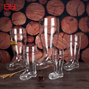 Hot Sale Factory Price Clearly Creative Boots Shape Glass Beer Glass for Bar& Hot Summer