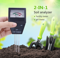 Instrument de mesure numérique sans fil portable du sol, pH-mètre numérique à trois sondes, capteur d'écran 2-en-1 pour pH du sol et engrais