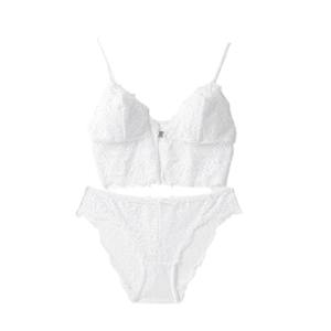 ชุดชั้นในสองชิ้นถักลายดอกไม้สุดเซ็กซี่ของผู้หญิงชุดชั้นในลูกไม้ชุดสั้น - Product Image 5