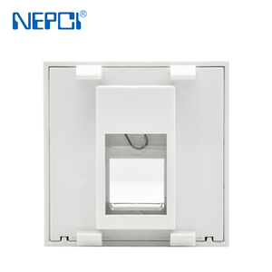 Panneau double port RJ45 style français, panneau à obturateur style <span class=keywords><strong>Legrand</strong></span> 45*45mm - Product Image 3