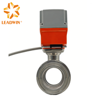 Vanne à boisseau sphérique électrique intelligente motorisée sanitaire 24VDC SS316L à raccord Tri-Clamp 4-20mA, régulée, ODM/OEM