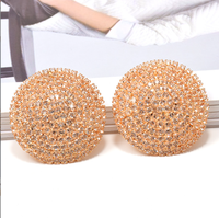 Suxuan Bijoux Nouvelle Arrivée De Luxe Rond Plein De Cristaux Boucles D'oreilles De Haute Qualité De Mode Boucle D'oreille Bijoux Accessoires Pour Femmes