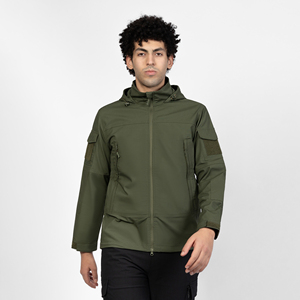 Chaqueta táctica Falcon de alta calidad para <span class=keywords><strong>hombre</strong></span> Abrigos Green Ranger con cuello de capucha - Product Image 1
