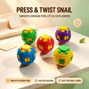 Balle de décompression à presser et à tourner, imprimée en 3D, fidget spinner, gyro à doigts, jouet amusant anti-stress, spinner de doigt rotatif, jouet puzzle - Product Image 2