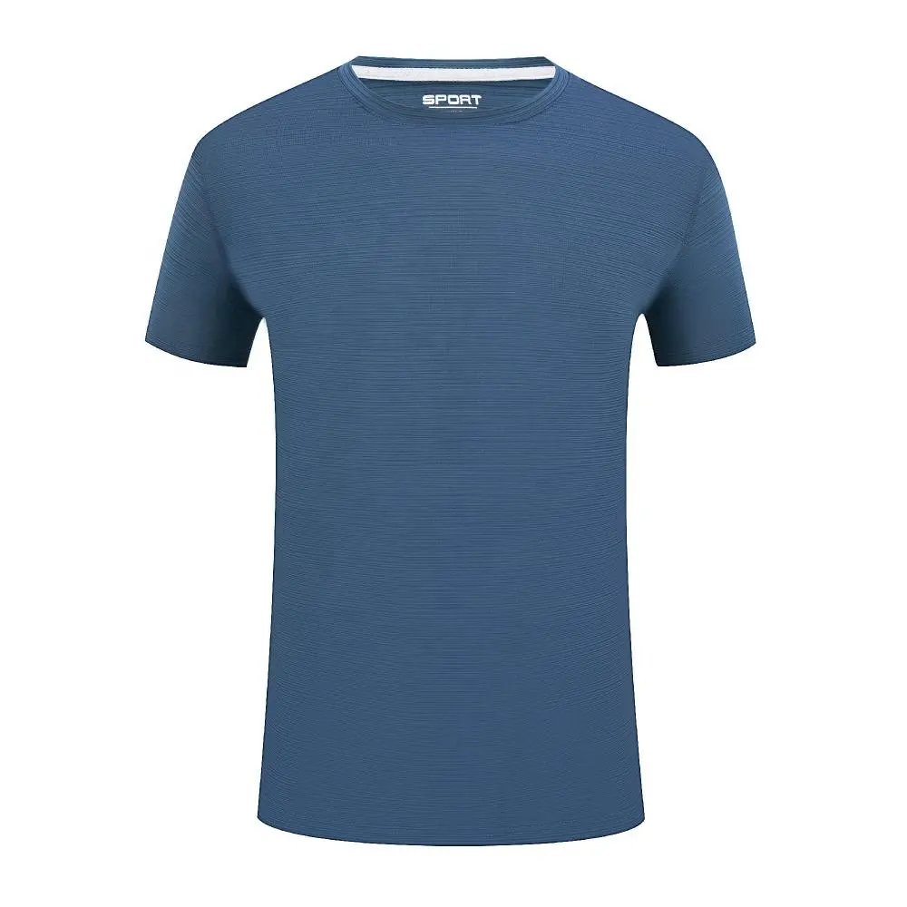 Новый дизайн, 89.6% polyester10.4 % спандекс, Спортивная футболка, тренировочная приталенная рекламная быстросохнущая футболка для мужчин, унисекс