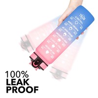 Taşınabilir 32oz BPA İçermeyen Tritan Sızdırmaz Motivasyonel Su Şişesi, Zaman Göstergeli ve UV Baskılı Logolu, Yürüyüş ve Seyahat İçin
