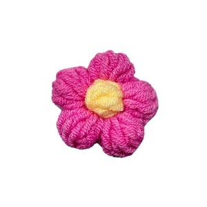 Hand Knitted Yarn Flowers 4cm <b>Puff</b> Flower Clothing Accessories Hair Shoes <b>Bag</b> Decorations - Product Image 5
