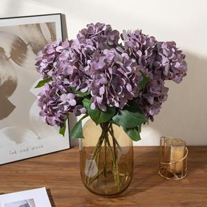 Flores de hortensia artificiales en 3D Meng Jie, ramas grandes para decoración de bodas y hogar - Product Image 4