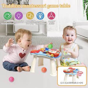 Trotteur pour bébé multifonction 2 en 1 assis-debout réglable table d'activités d'apprentissage pour poussette musicale avec cerceau - Product Image 3