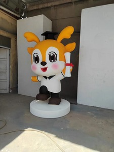 Sculpture <span class=keywords><strong>de</strong></span> mascotte <span class=keywords><strong>de</strong></span> <span class=keywords><strong>cerf</strong></span> en fibre <span class=keywords><strong>de</strong></span> verre personnalisée pour l'affichage commercial et scolaire - Product Image 2