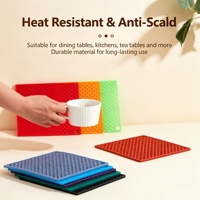 Sous-plat de cuisine en silicone personnalisé, durable, résistant à la chaleur, anti-brûlure, antidérapant, moderne, pour bols et tasses