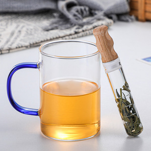Infusor de filtro de té de tubo de ensayo de vidrio transparente al por mayor para té de hojas sueltas - Product Image 2