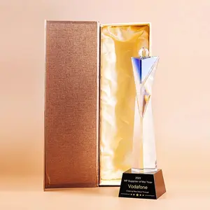 Jadevertu - Prêmio personalizado de placas de cristal para guarda de troféu de águia de cristal Jadevertu