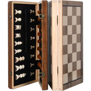大尺寸木制益智桌磁性象棋玩具高品质木制折叠游戏象棋