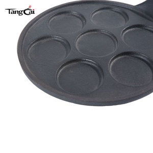 Mini padella per pancake da 7 porzioni <span class=keywords><strong>in</strong></span> <span class=keywords><strong>ghisa</strong></span> pretrattata con sette sezioni da 2,5 pollici di diametro per cupcake e cottura casalinga - Product Image 5