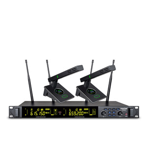 RAKAVA <b>Wireless</b> <b>Microphone</b> System R689 Dual Handheld True Diversity Receiver Stage Karaoke Performance - Product Image 2