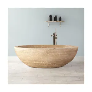 雕刻大理石浴缸复合石制浴缸